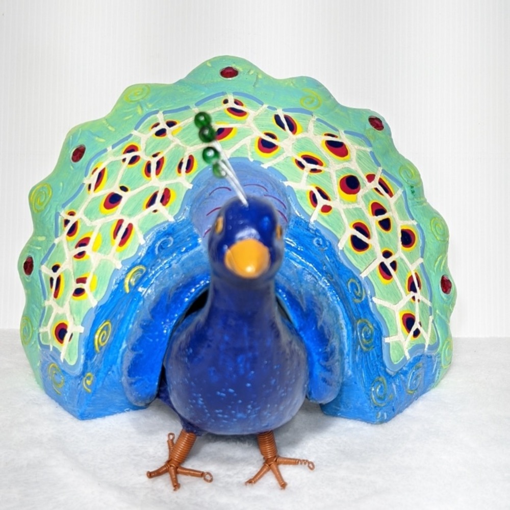 Peacock bobble head